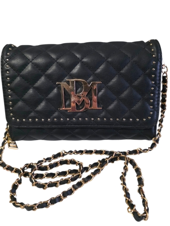 Badgley Mischka Handbags - Badgley Mischka Black Quilted Crossbody Gold Chain Strap Evening Designer Bag